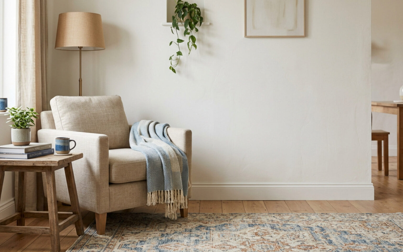 Quar Decor, a natural-light before and after shot of a real room makeover